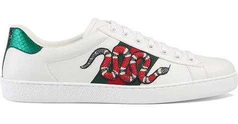 gucci ace sneakers snake|Gucci snake sneakers men.